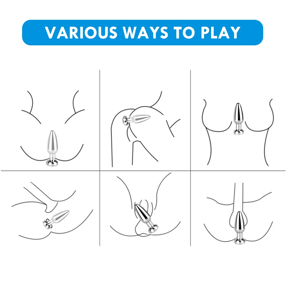 Metal Anal Vibratörler Butt Plug Kablosuz Uzaktan Vibratör Erkek prostat masaj aleti Yetişkin Seks Oyuncakları Erkekler Kadınlar için Eşcinsel Anüs Erotik Oyuncaklar Görüntü 3