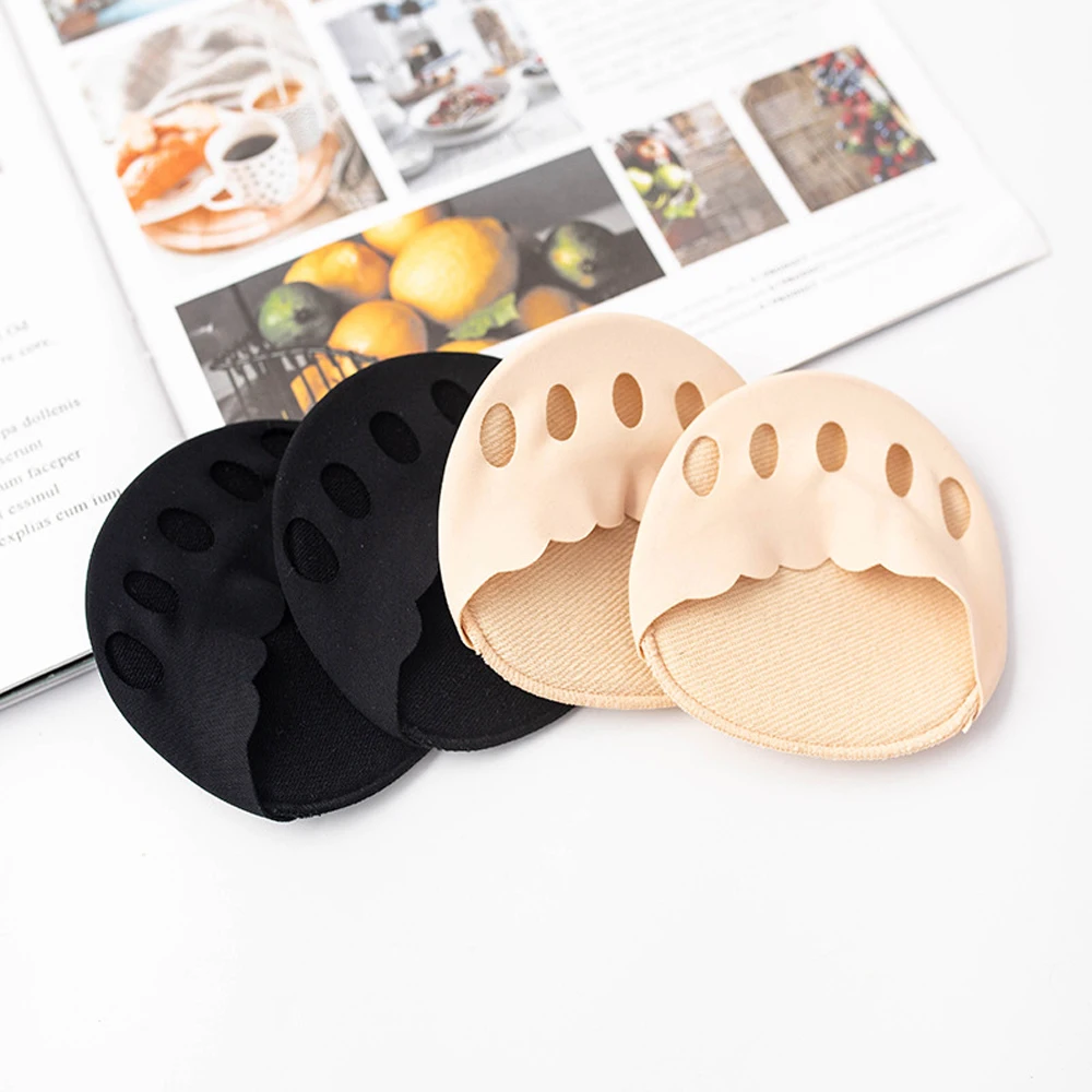 1 Çift Beş Ayak Ön Ayak Pedleri Kadınlar için Yüksek Topuklu Yarım Tabanlık Görünmez Ayak Ağrısı Bakımı Şok Emer Çorap Ayak Pedi Ekler Görüntü 0