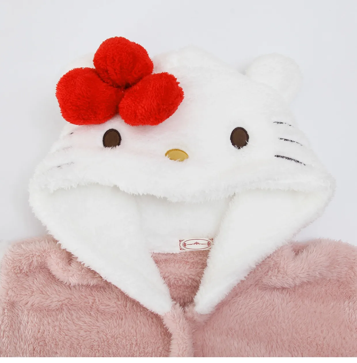 Hello Kitty Kawaii Sanrios Sevimli Yay Kürklü Gecelik Kış Yeni Tatlı Kız Sevimli Uzun Pijama Anime Peluş Loungewear Görüntü 3