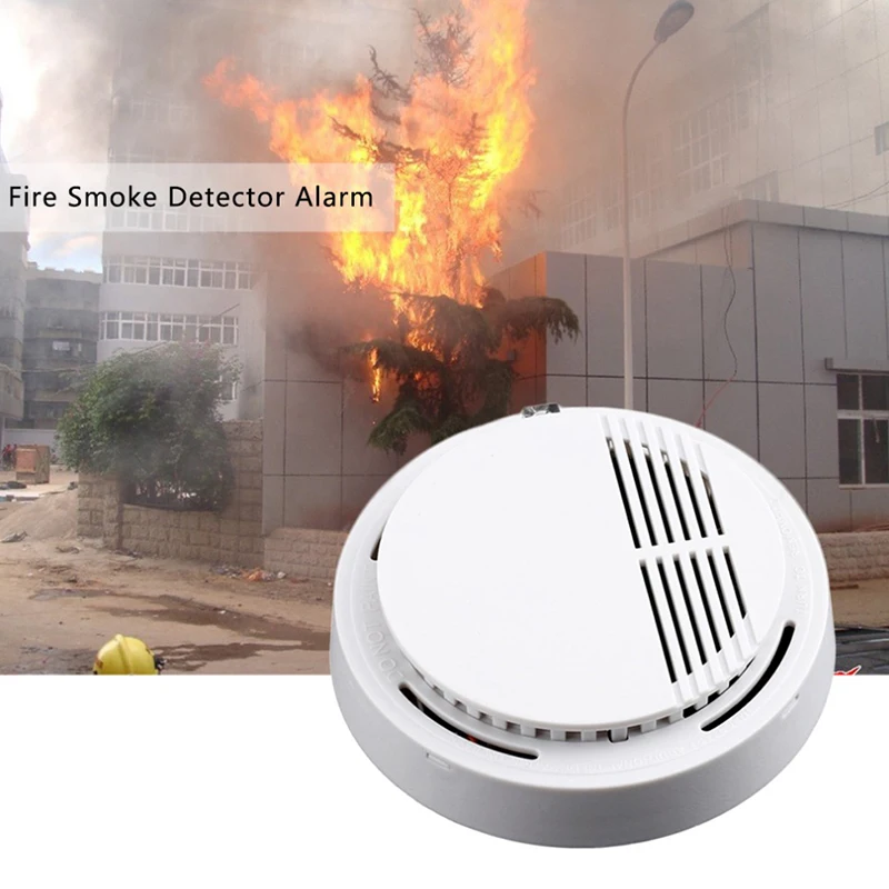 Duman dedektörü yangın alarmı dedektörü Bağımsız duman alarm sensörü ev ofis Güvenlik fotoelektrik duman alarmı Görüntü 2