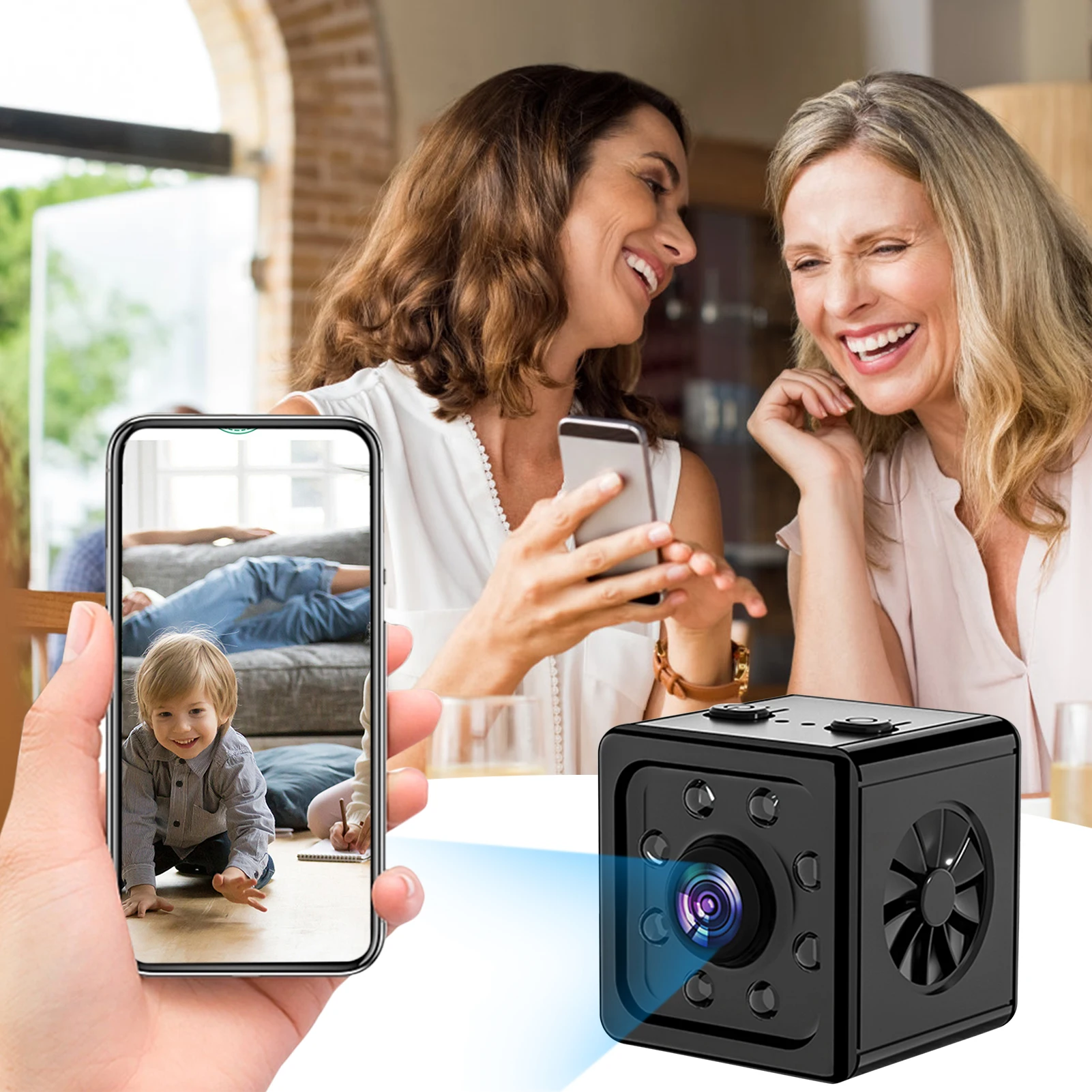 Kablosuz kamera 1080p HD Wifi Kamera Gece Sürüm Ses Kaydedici Mini Akıllı Kameralar Video İzleme IP Kamera bebek izleme monitörü Görüntü 3
