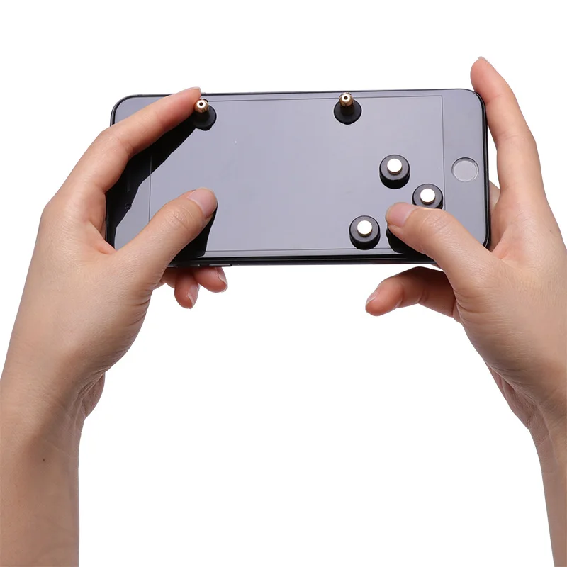 Pubg Denetleyici Metal Pubg Mobil Tetik Yangın Düğmesi Amaç Anahtar Mini Gamepad Android Oyun Joystick Telefon l1r1 iPhone 7 için Görüntü 2
