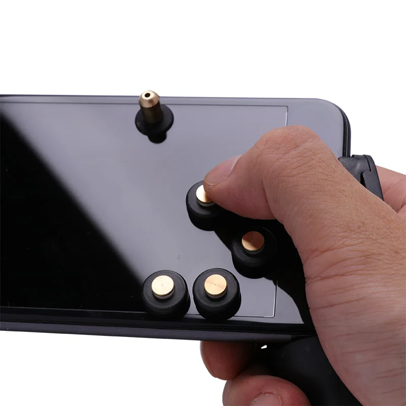 Pubg Denetleyici Metal Pubg Mobil Tetik Yangın Düğmesi Amaç Anahtar Mini Gamepad Android Oyun Joystick Telefon l1r1 iPhone 7 için Görüntü 3