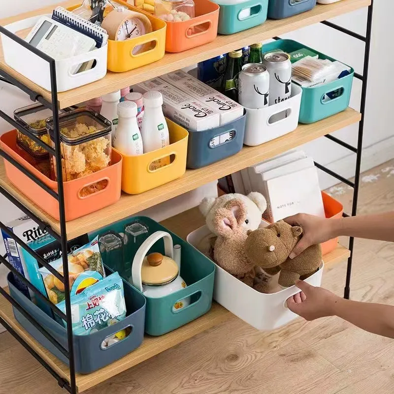 Japon Tarzı saklama kutusu Iç Çamaşırı Elbise Organizatör Takı Kalem Makyaj Çantası Oyuncak Sepeti Mutfak Eşyaları plastik saklama kutusu Görüntü 3