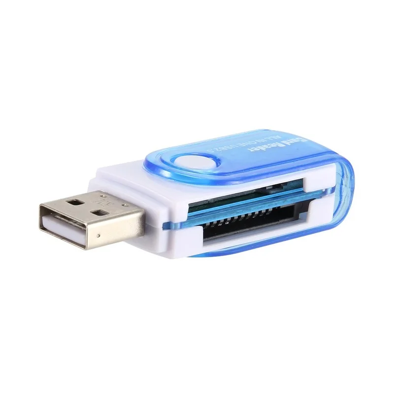 USB2. 0 Yüksek hızlı kart Okuyucu 4 Bir Çok fonksiyonlu kart okuyucu Büyük Rotasyon TF Harici Mini Adaptör Görüntü 1