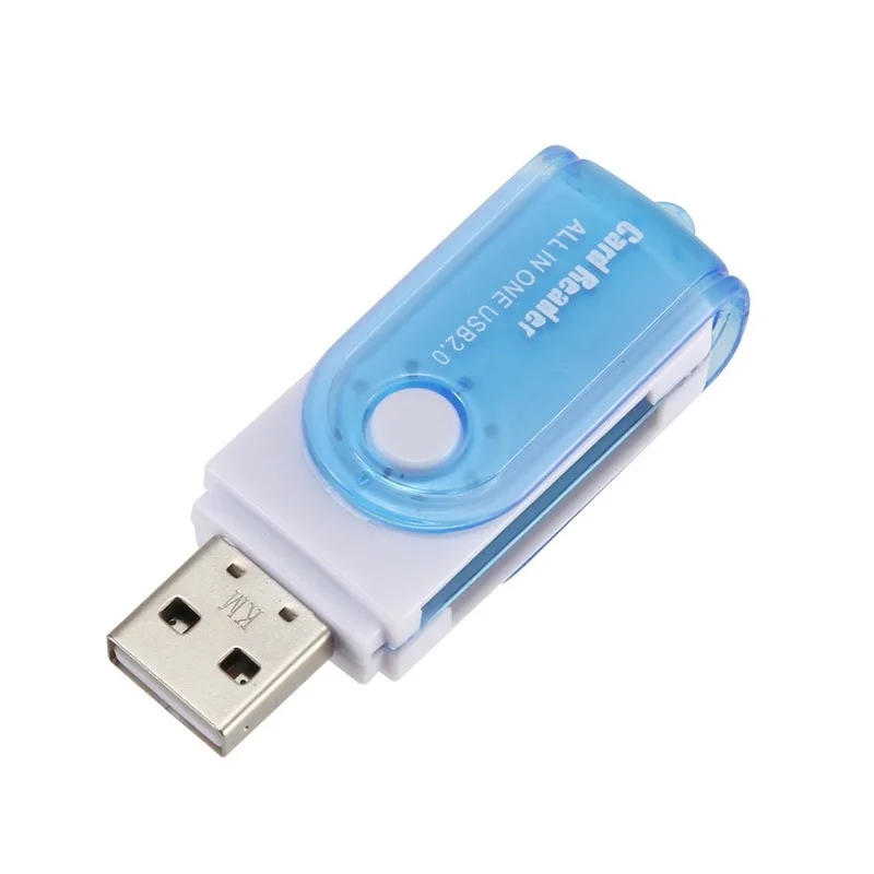 USB2. 0 Yüksek hızlı kart Okuyucu 4 Bir Çok fonksiyonlu kart okuyucu Büyük Rotasyon TF Harici Mini Adaptör Görüntü 2