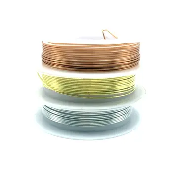 3 renk, 0.2/0.3/0.4/0.5/0.6/0.8/1 mm Pirinç Bakır Teller Boncuk Tel Takı Yapımı İçin DIY, altın Bronz ve Gümüş renkler