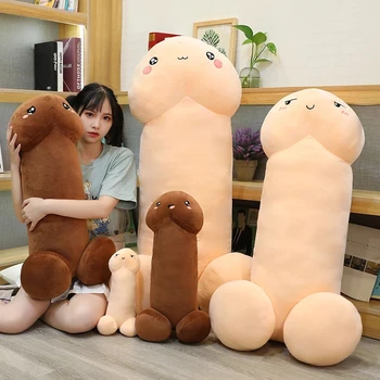 30-90cm Gerçek Hayat Uzun Penis peluş oyuncak Dolması Dick Trick Gerçekçi Bebek Penis İfadeler Komik Yastık Seksi Oyuncaklar Hediye Severler