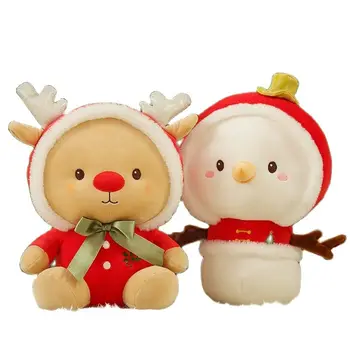 30 cm Noel Geyik Kardan Adam Peluş Bebek Yeni Stil Ren Geyiği Ev Dekor Oyuncak Çocuklar için Tatlı Girly Noel Yeni Yıl Yüksek Kaliteli Hediye Bab