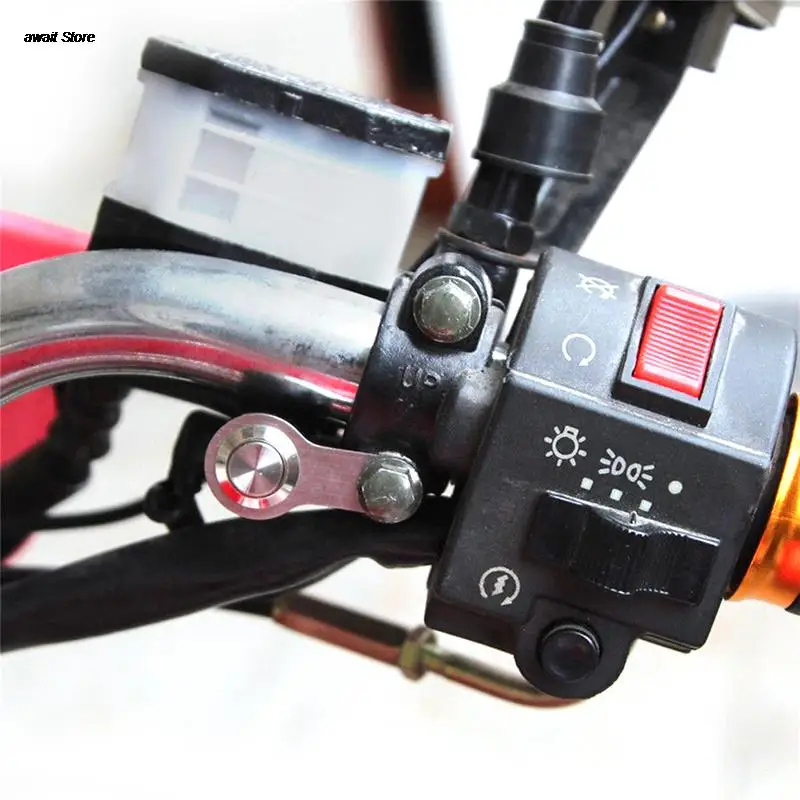 12V Ayarlanabilir Far ON-OFF Düğmesi Yarış Elektrikli Bisiklet Su Geçirmez motosiklet gidonu Anahtarı Dağı Evrensel Görüntü 3