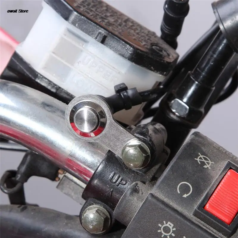 12V Ayarlanabilir Far ON-OFF Düğmesi Yarış Elektrikli Bisiklet Su Geçirmez motosiklet gidonu Anahtarı Dağı Evrensel Görüntü 4