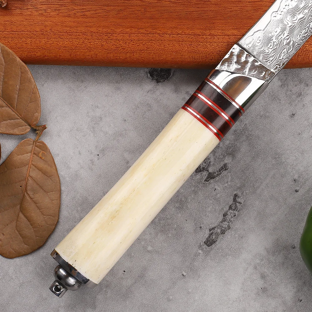 Yeni Stil 3.5 İnç Vg10 Şam Çelik Pişirme Meyve Açık Kaya Tırmanışı Mutfak EDC Maket Bıçağı Görüntü 4