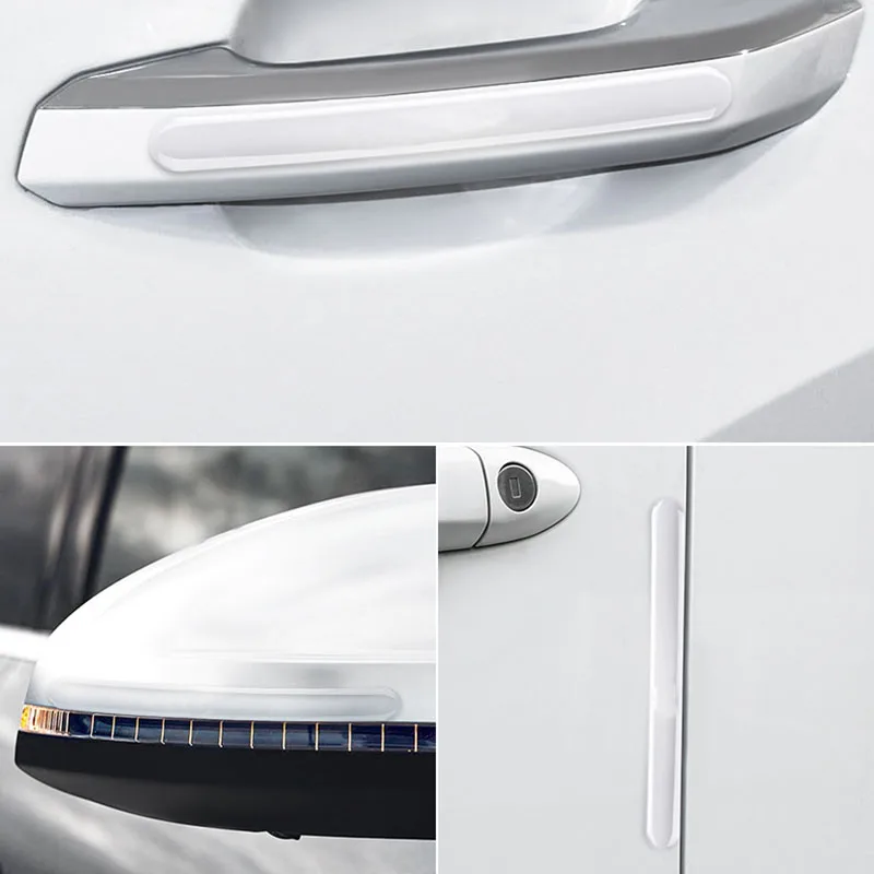 Araba Kapı Kenar Şeffaf Anti Scratch Şeritler Ayna Sticker Peugeot 107 için Mitsubishi Colt Dacia Sandero Stepway 2022 Clio 3 Görüntü 1
