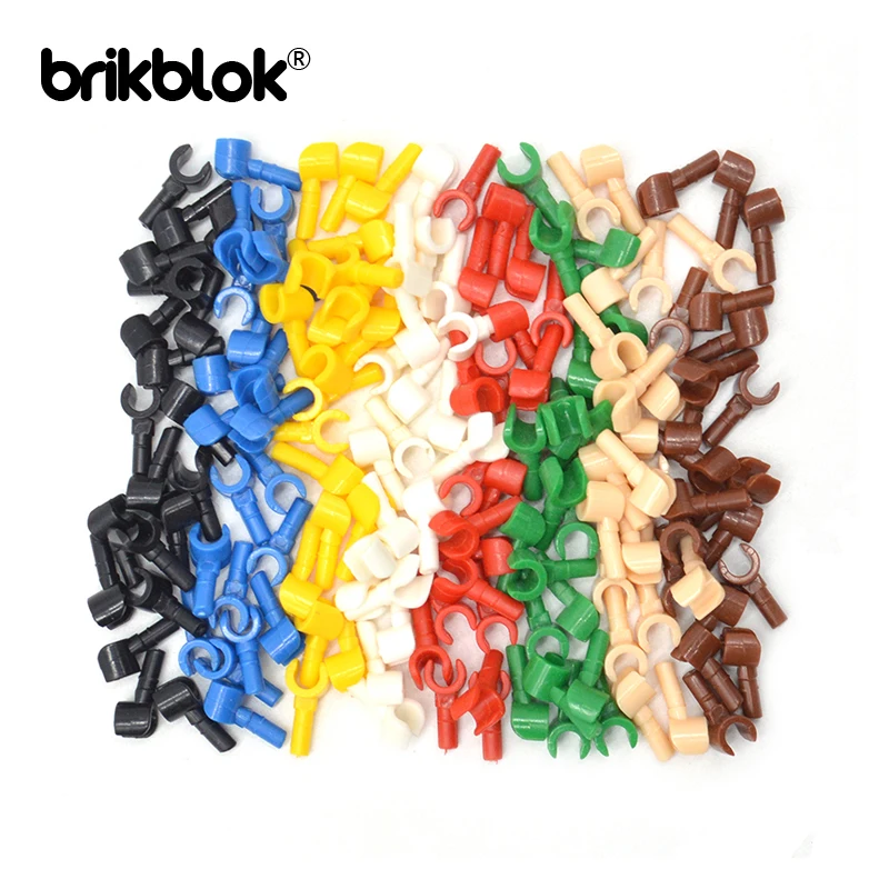 Çok renkli 100 adet / grup Tuğla Mini Eller El Vücut Parçası oyuncak inşaat blokları MOC Rakamlar Görüntü 0
