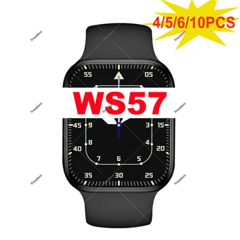 4 5 6 10 ADET WO WS57 akıllı saat Kadınlar Erkekler için 2.0 inç BT Çağrı nabız monitörü Manyetik Şarj Ip67 Su Geçirmez akıllı saat