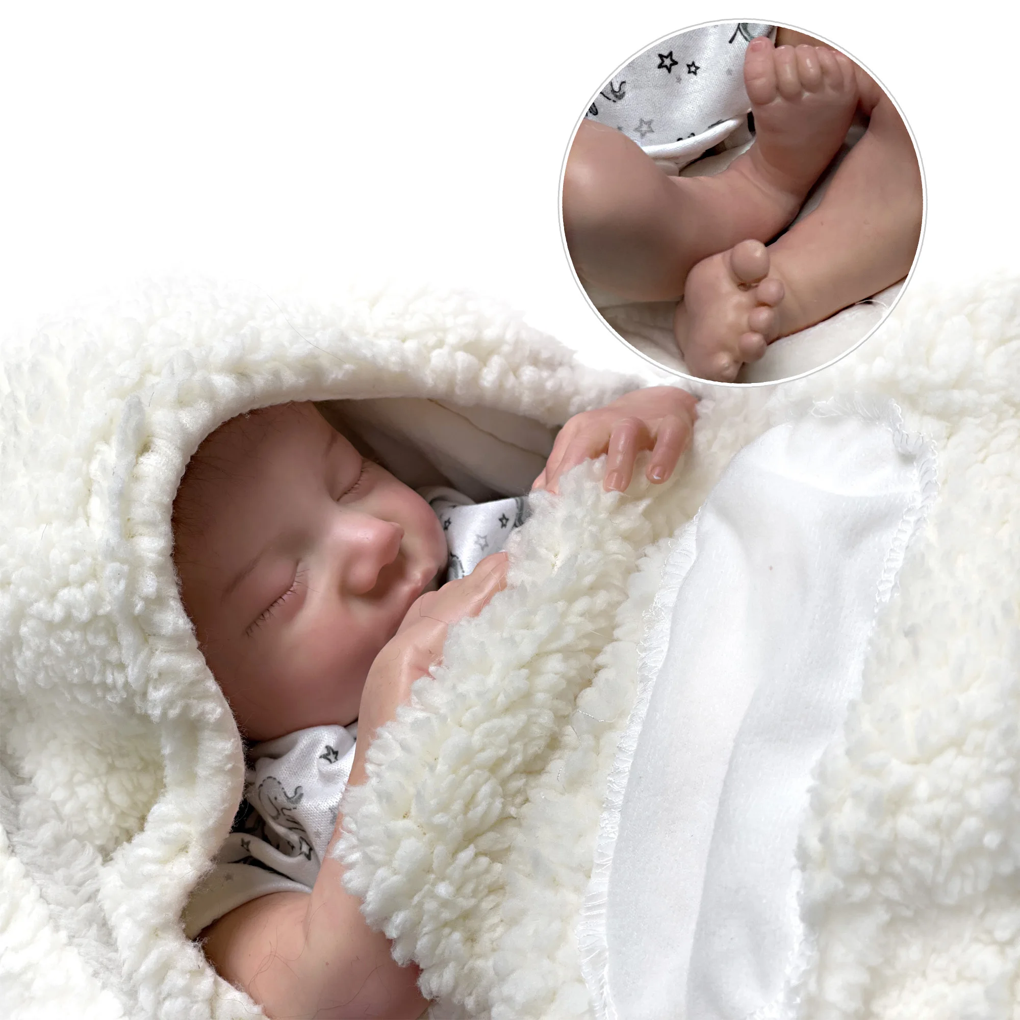 50CM Levi Katı Silikon Yeniden Doğmuş Bebek El Yapımı Boyalı Gerçekçi Bebe Reborn Bebek Muñecas Para Niñas Oyuncaklar noel hediyesi Görüntü 3