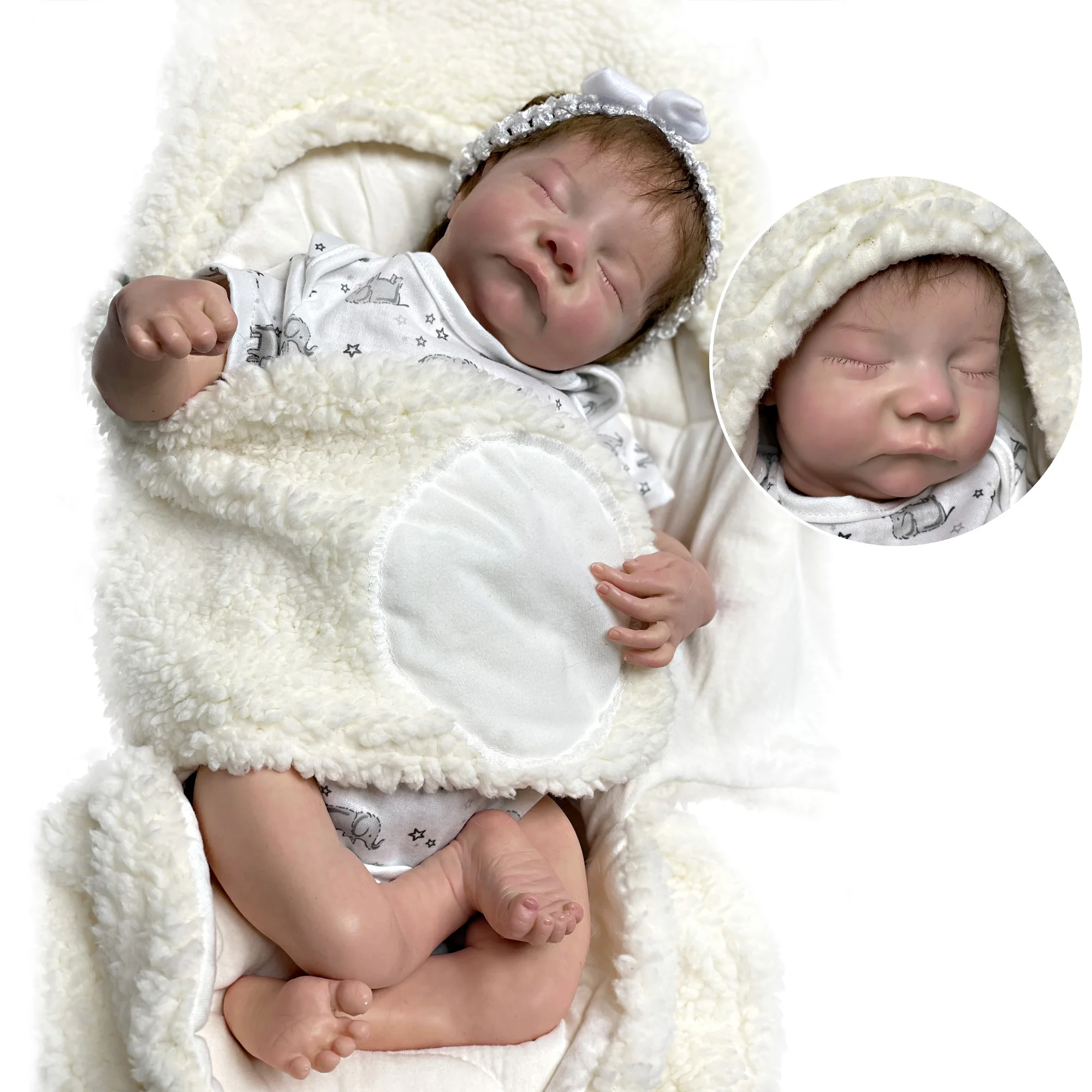 50CM Levi Katı Silikon Yeniden Doğmuş Bebek El Yapımı Boyalı Gerçekçi Bebe Reborn Bebek Muñecas Para Niñas Oyuncaklar noel hediyesi Görüntü 5