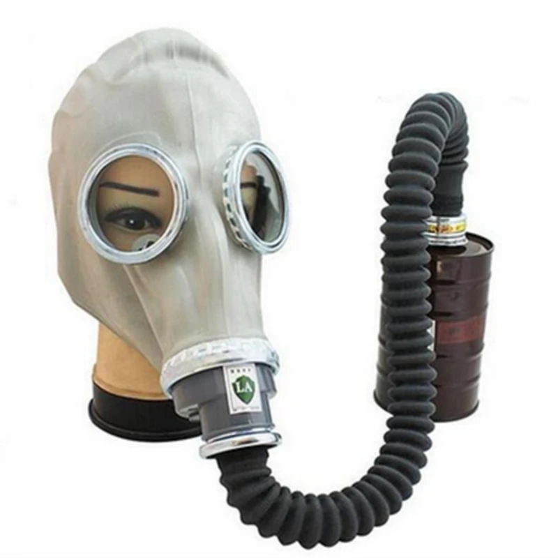 Yetişkin Kullanımlık Maske 2 in 1 kimyasal gaz maskesi maskesi klasik tarzı kauçuk malzeme tam yüz koruma boya maskesi Görüntü 0