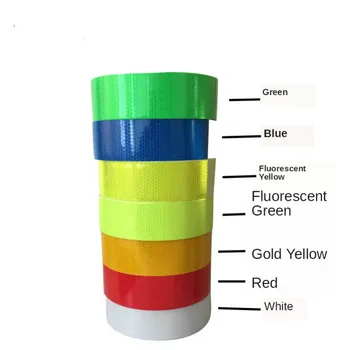 45m Yansıtıcı Kafes Aydınlık Kağıt Vücut Sticker Logo Uyarı Şeridi PVC Malzeme Süper Su Geçirmez ve İyi Yapışma
