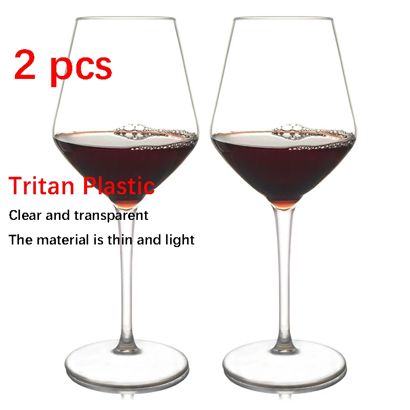 Tiaking Tritan Şeffaf Kırılmaz Silikon Plastik şarap bardağı Bardak Bar Ev Kadeh Görüntü 3