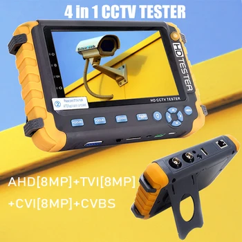 5 İnç 4 in 1 CCTV Monitör Test Cihazı 8MP AHD TVI CVI CVBS Koaksiyel Analog Video CCTV Tester VGA DC12V Çıkış Kamera Taşınabilir IV8W