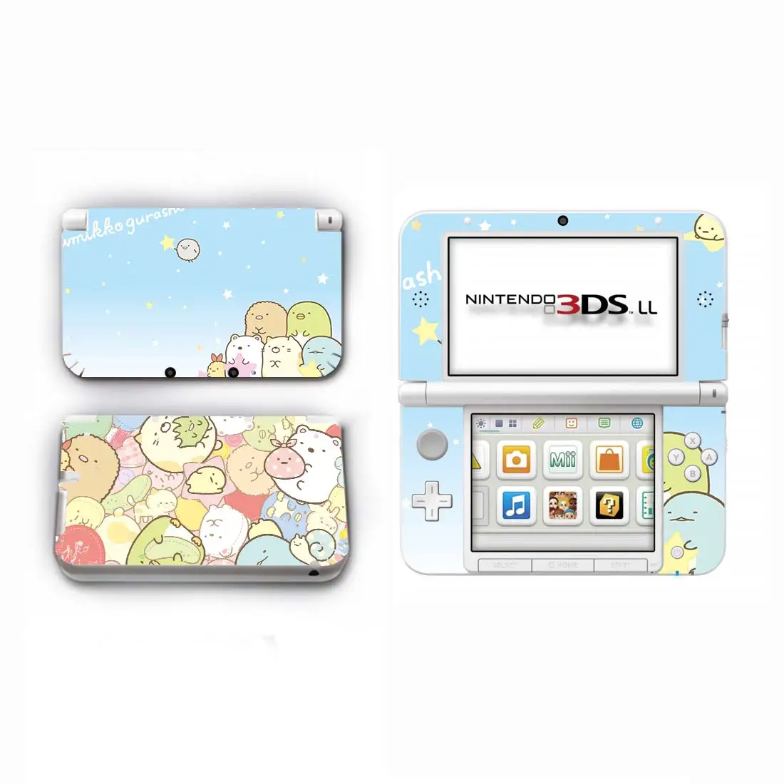 Sumikko Gurashi Tam Kapak çıkartma kaplama Eski 3DS XL Sticker Eski 3DS LL Vinil Koruyucu Skins Çıkartmalar Görüntü 1