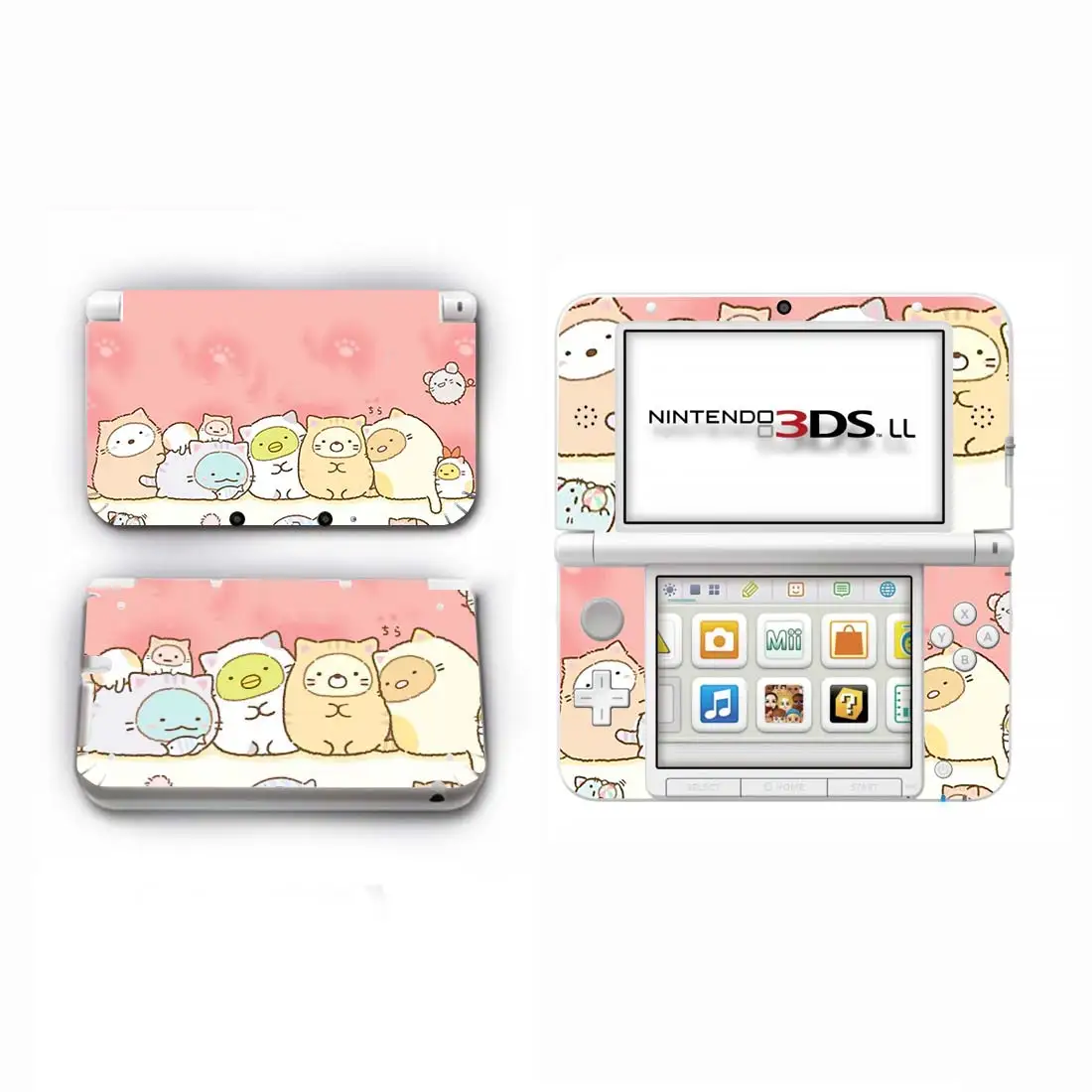 Sumikko Gurashi Tam Kapak çıkartma kaplama Eski 3DS XL Sticker Eski 3DS LL Vinil Koruyucu Skins Çıkartmalar Görüntü 3