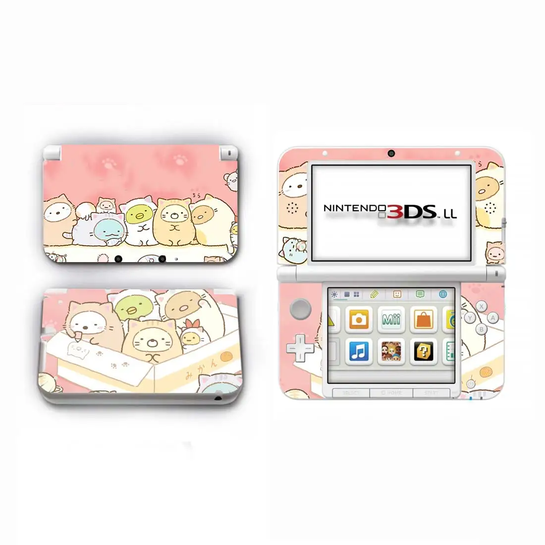 Sumikko Gurashi Tam Kapak çıkartma kaplama Eski 3DS XL Sticker Eski 3DS LL Vinil Koruyucu Skins Çıkartmalar Görüntü 4