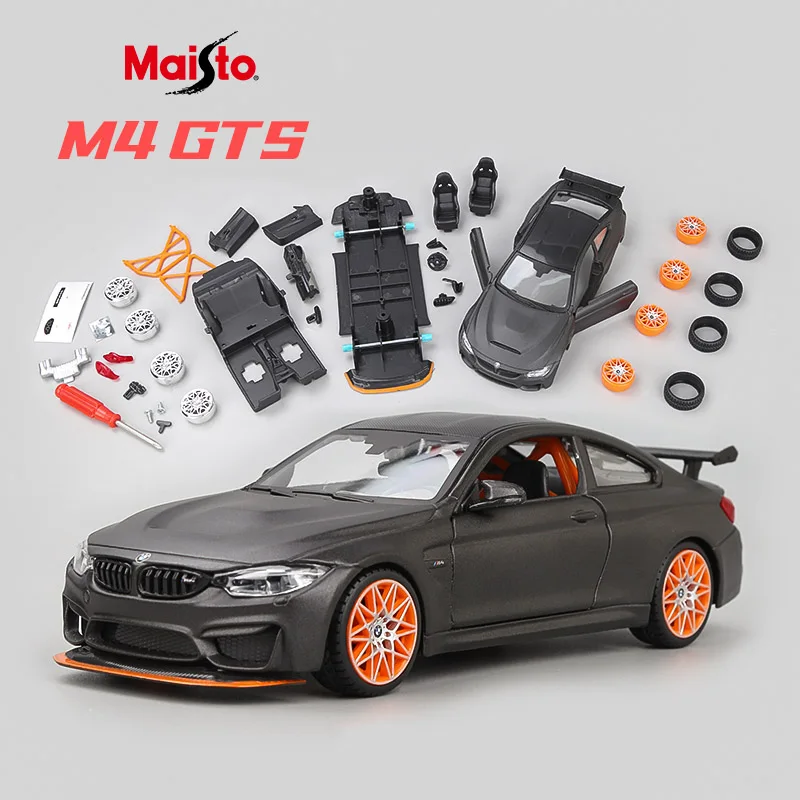 Maisto 1: 24 BMW M4 GTS Montaj Sürümü Alaşım Araba Modeli Diecast Metal oyuncak araba Modeli Yüksek Simülasyon Koleksiyonu çocuk oyuncağı Hediye Görüntü 0