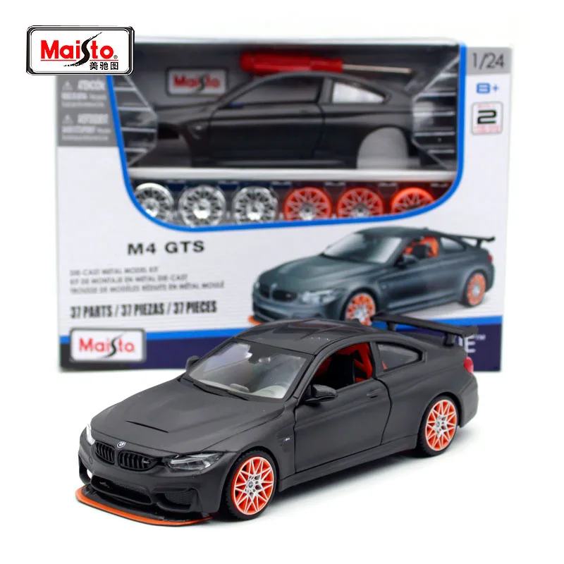Maisto 1: 24 BMW M4 GTS Montaj Sürümü Alaşım Araba Modeli Diecast Metal oyuncak araba Modeli Yüksek Simülasyon Koleksiyonu çocuk oyuncağı Hediye Görüntü 5