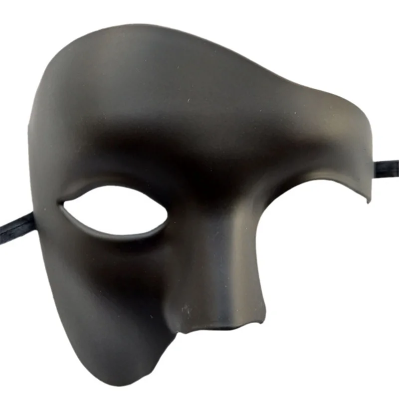 PVC Steampunk Phantom Masquerade Cosplay Maske Plastik Yarım Yüz Maskesi Erkek/Kadın Punk Karnaval HalloweenCostume Sahne Görüntü 0