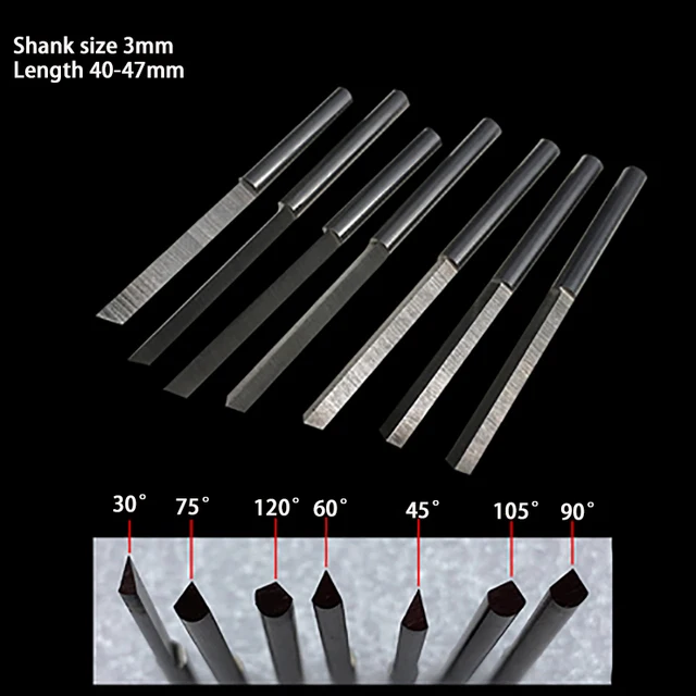 Takı Tungsten Çelik Gravür Bıçakları Pnömatik Spatula Üçgen Oyma Aksesuarları Graver Metal Bıçaklar DIY Yapma Araçları Görüntü 0