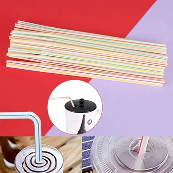 600 ADET tek kullanımlık çok renkli gökkuşağı çizgili plastik saman 8 inç uzun renk çifti temiz olmalıdır