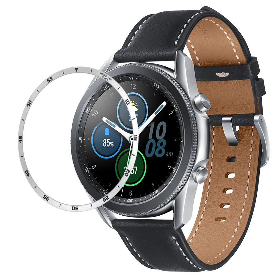 Yeni Paslanmaz Çelik akıllı saat Kapak Samsung Galaxy Watch3 45mm Çerçeve Halka Yapıştırıcı Anti Scratch Koruma Metal Kasa Çerçeve Görüntü 1