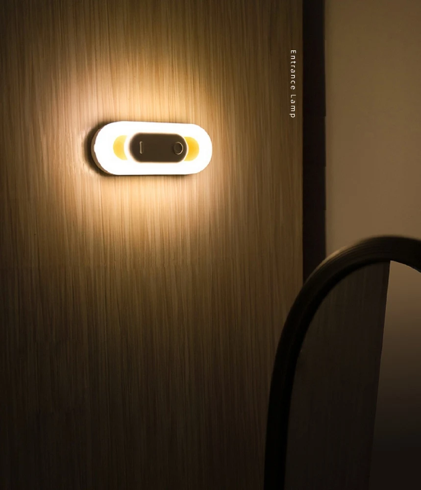 Youpin Akıllı Sensör Gece Lambası İnsan İndüksiyon Lamba Manyetik led ışık USB şarj edilebilir Dolap Duvar Lambası Yatak Odası için Görüntü 4