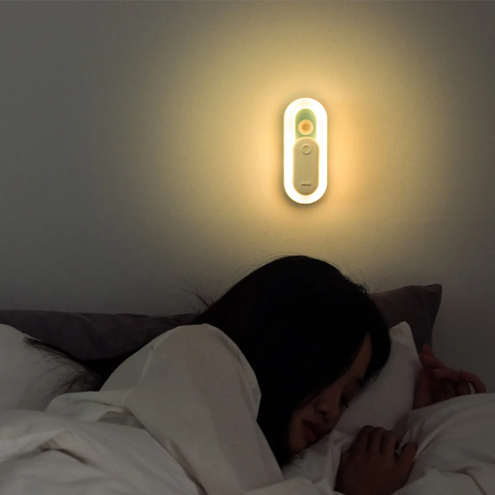 Youpin Akıllı Sensör Gece Lambası İnsan İndüksiyon Lamba Manyetik led ışık USB şarj edilebilir Dolap Duvar Lambası Yatak Odası için Görüntü 5