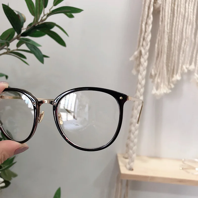 Şeffaf Gözlük Çerçevesi Erkekler Kadınlar İçin Gözlük anti-yorgunluk Kedi Gözü Yüksek Kaliteli Bilgisayar gözlük erkekler Retro Optik Lens Görüntü 3