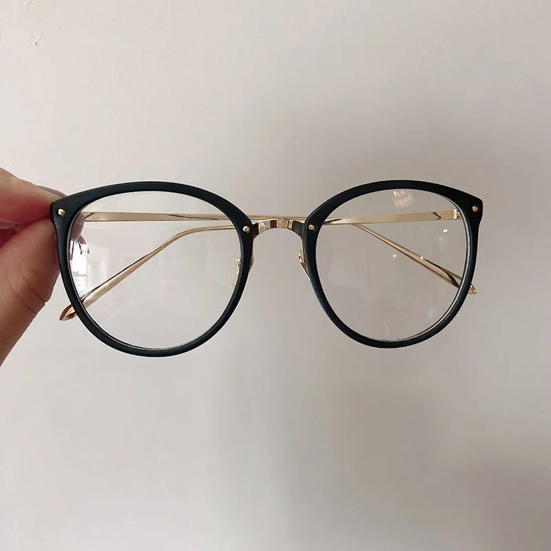 Şeffaf Gözlük Çerçevesi Erkekler Kadınlar İçin Gözlük anti-yorgunluk Kedi Gözü Yüksek Kaliteli Bilgisayar gözlük erkekler Retro Optik Lens Görüntü 4