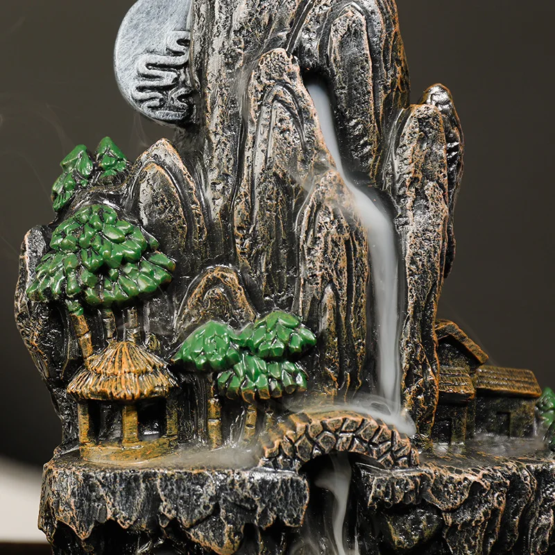 brülör parlak ay binlerce mil reçine ev dekorasyon aromaterapi fırın antika sandal ağacı agarwood süs duman Görüntü 3