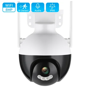 8MP 4K WiFi PTZ Kamera Renkli Kızılötesi Gece Görüş Bulut CCTV Ev Güvenlik IP Kamera İki Yönlü Ses Açık Video Gözetim