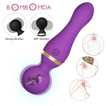 9 Modu Güçlü kadın için vibratör Oral Klitoris Seks Oyuncakları Kişisel Masaj Sihirli Değnek AV G Noktası Su Geçirmez Şarj Edilebilir Masaj