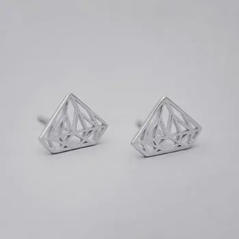 925 Ayar Gümüş Sevimli Mini Geometrik Küçük Saplama Küpe Çocuk Kız Basit Romantik Piercing Takı Aksesuarları