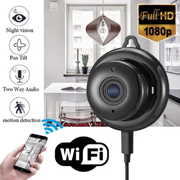 Akıllı Ev Mini Kamera HD 1080P kablosuz wifi ip kamera Güvenlik Koruma CCTV Kızılötesi Gece Görüş SD Kart Yuvası ile Ses