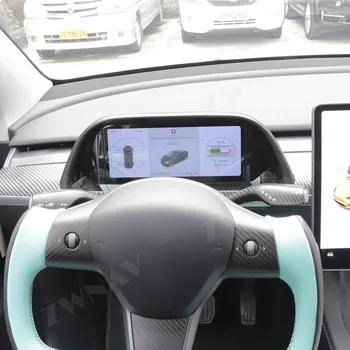 Android Dijital Ekran Tesla Modeli 3 Intel Model Y AMD Araba LCD gösterge Paneli Paneli Çok Fonksiyonlu Hız Göstergesi