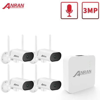ANRAN 3MP Pan & Tilt Güvenlik Kamera Seti CCTV Video Kamera Kiti Wifi Mini NVR Açık Kablosuz Gözetim Kamera Sistemi