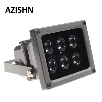 AZISHN CCTV LED IR aydınlatıcı kızılötesi lamba 6 adet sıralı LED IR açık su geçirmez gece görüş CCTV için ışık doldurun güvenlik kamerası