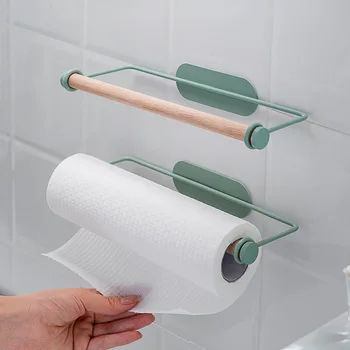 Banyo kağıt havlu askısı Tuvalet rulo kağıt havlu tutucu Askı Depolama Mutfak Dolabı Sarılmak Film Asılı Organizatör Raf