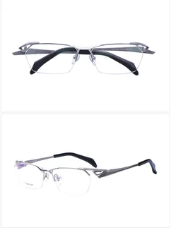 Belight Optik Özel Tasarım Spor Iş Titanyum Yarım Çerçevesiz Çerçeve Erkekler Reçete Lens Yarı Gözlük Gözlük 1217
