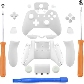 Beyaz Mat Tam Set Konut Shell Kılıf Kapak Değiştirme Faceplates Düğmeler Xbox One Denetleyicisi İçin XBOX ONE Gamepad 3.5 mm Jack