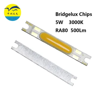 Bridgelux Cips 10 adet/grup DC9V 5 W 50X7mm 500lm CRI80 Şerit COB led ışık Modülü AMPUL ZZ-5007-0303